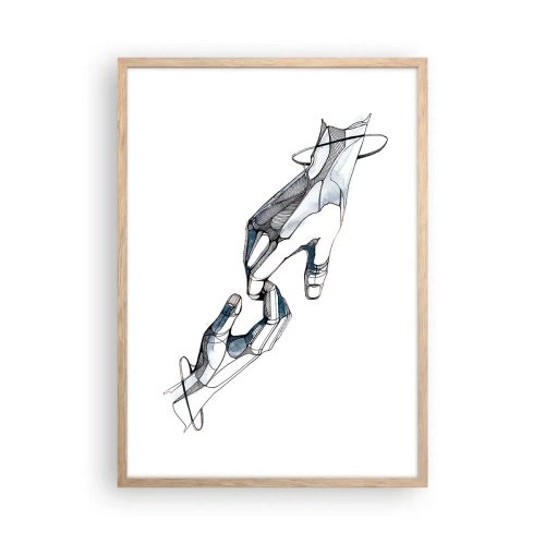 Poster in cornice rovere chiaro - Buon gesto - 50x70 cm