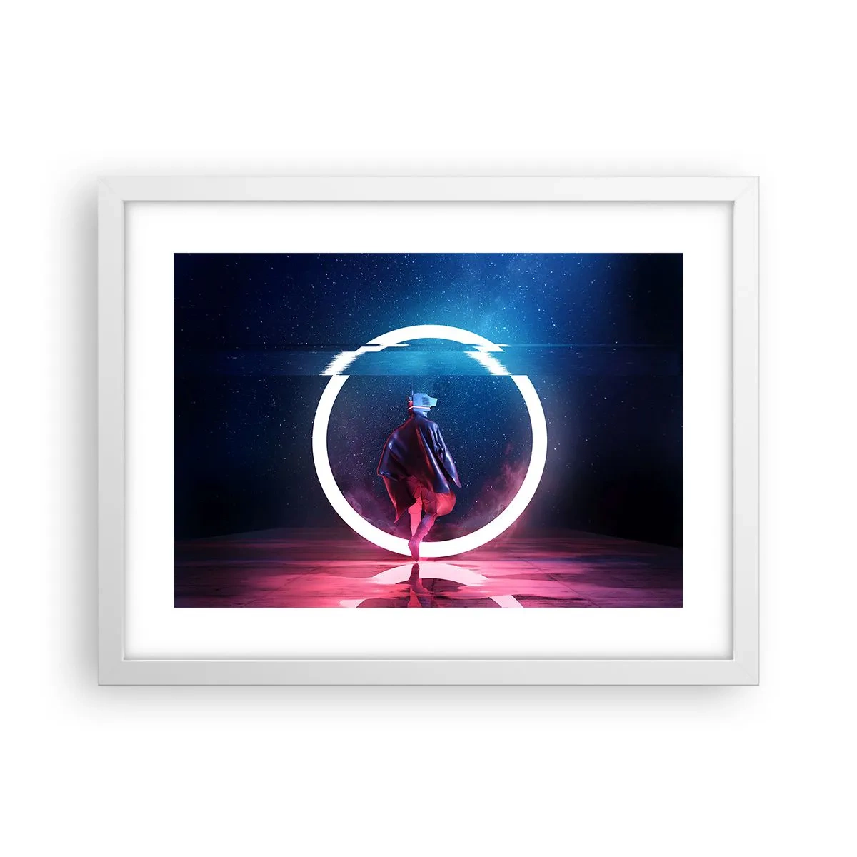 Poster in cornice bianca - Tra due mondi - 40x30 cm