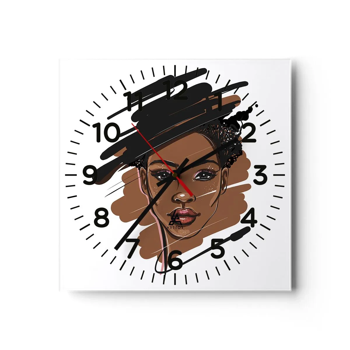 Orologio da parete - Orologio in Vetro - Dolce come la cioccolata - 30x30 cm