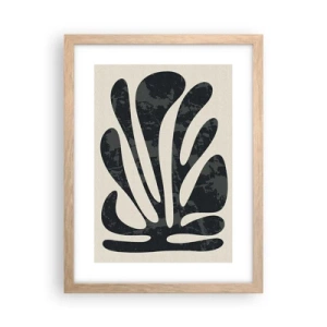 Poster in cornice rovere chiaro - Astrazione polidattila - 30x40 cm