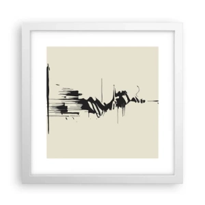 Poster in cornice bianca - Astrazione frettolosa - 30x30 cm