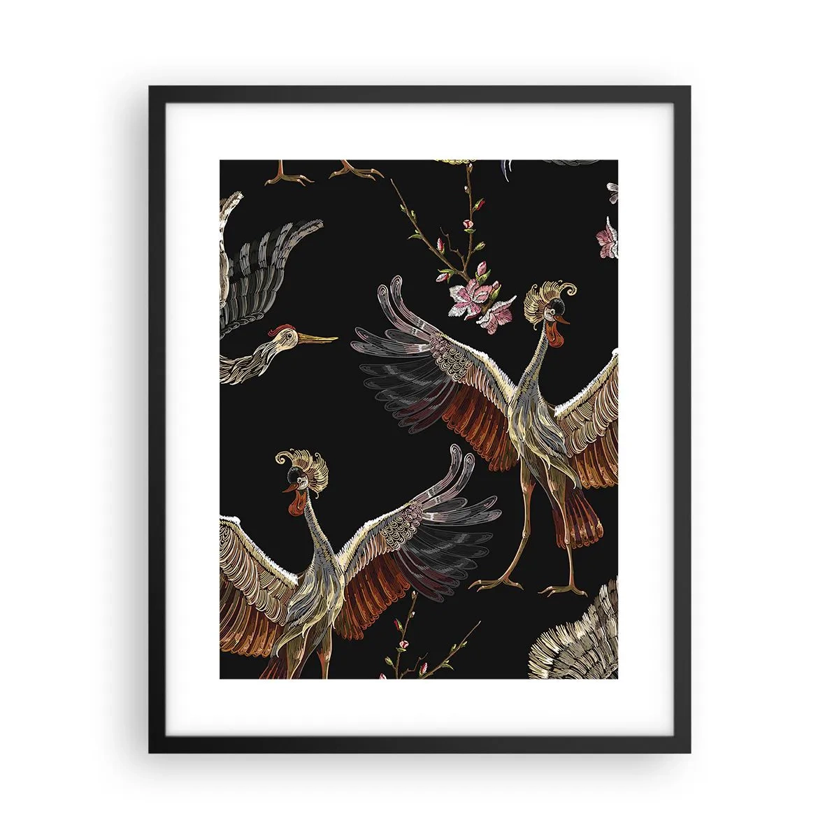 Poster in cornice nera - Uccello fantastico - 40x50 cm