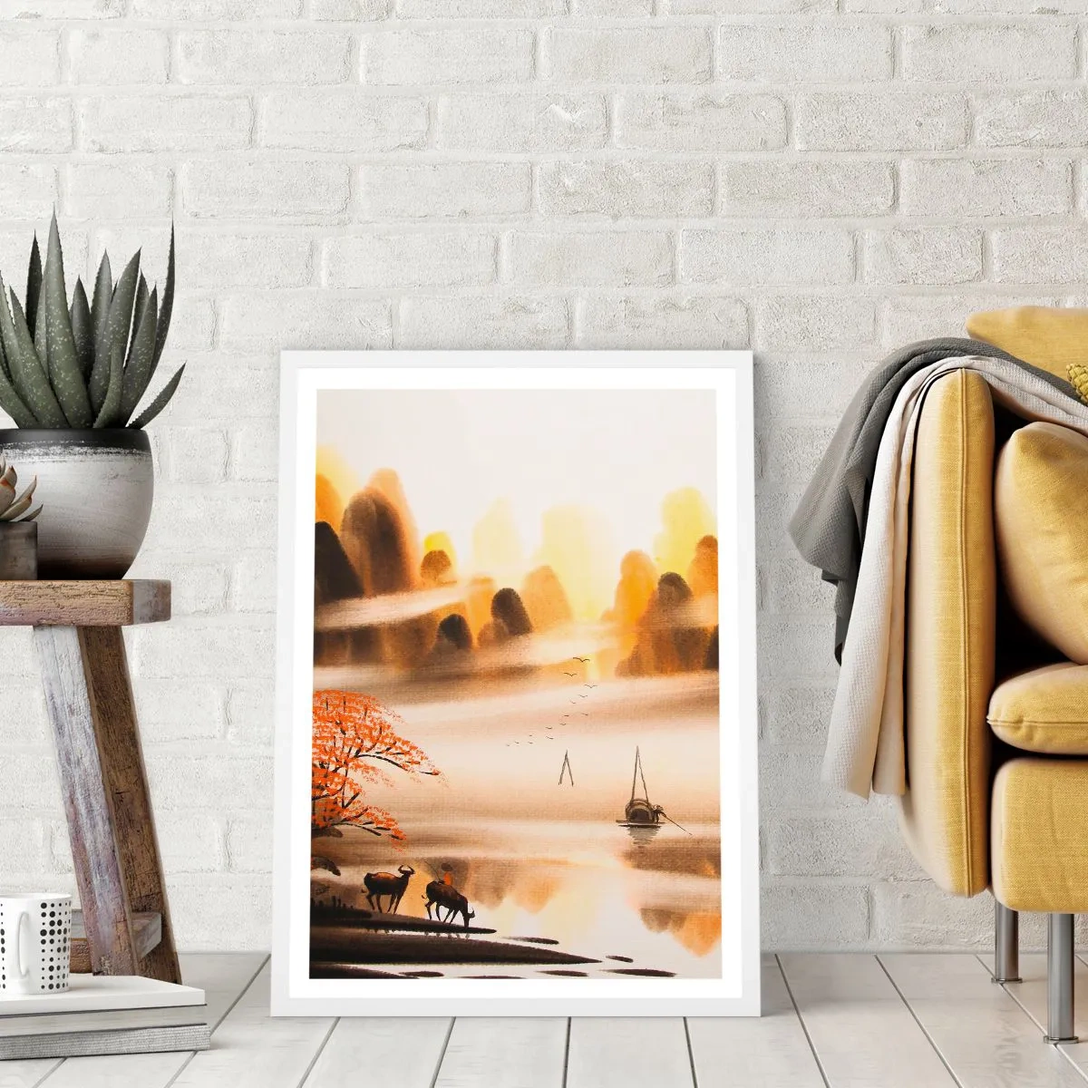 Poster in cornice bianca - Oltre l'Estremo Oriente - 61x91 cm