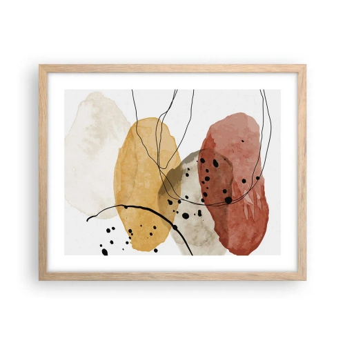 Poster in cornice rovere chiaro - Come aria leggera e trasparente - 50x40 cm