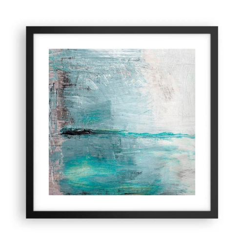 Poster in cornice nera - Orizzonte nel blu - 40x40 cm