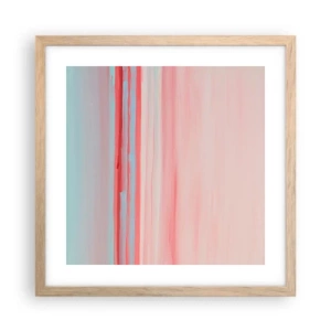 Poster in cornice rovere chiaro - Astrazione all'alba - 40x40 cm