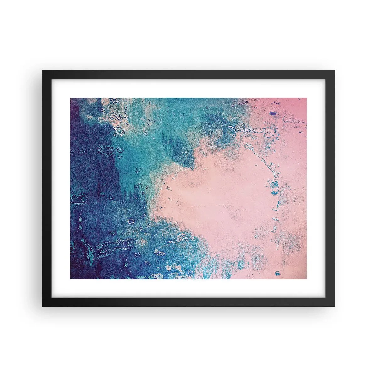 Poster in cornice nera - Abbracci nel blu - 50x40 cm