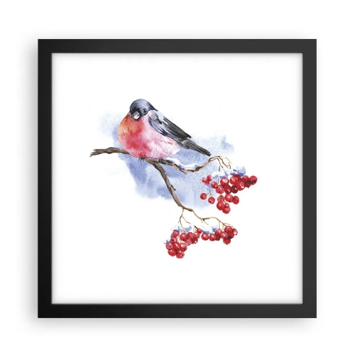 Poster in cornice nera - L'inverno a colori - 30x30 cm