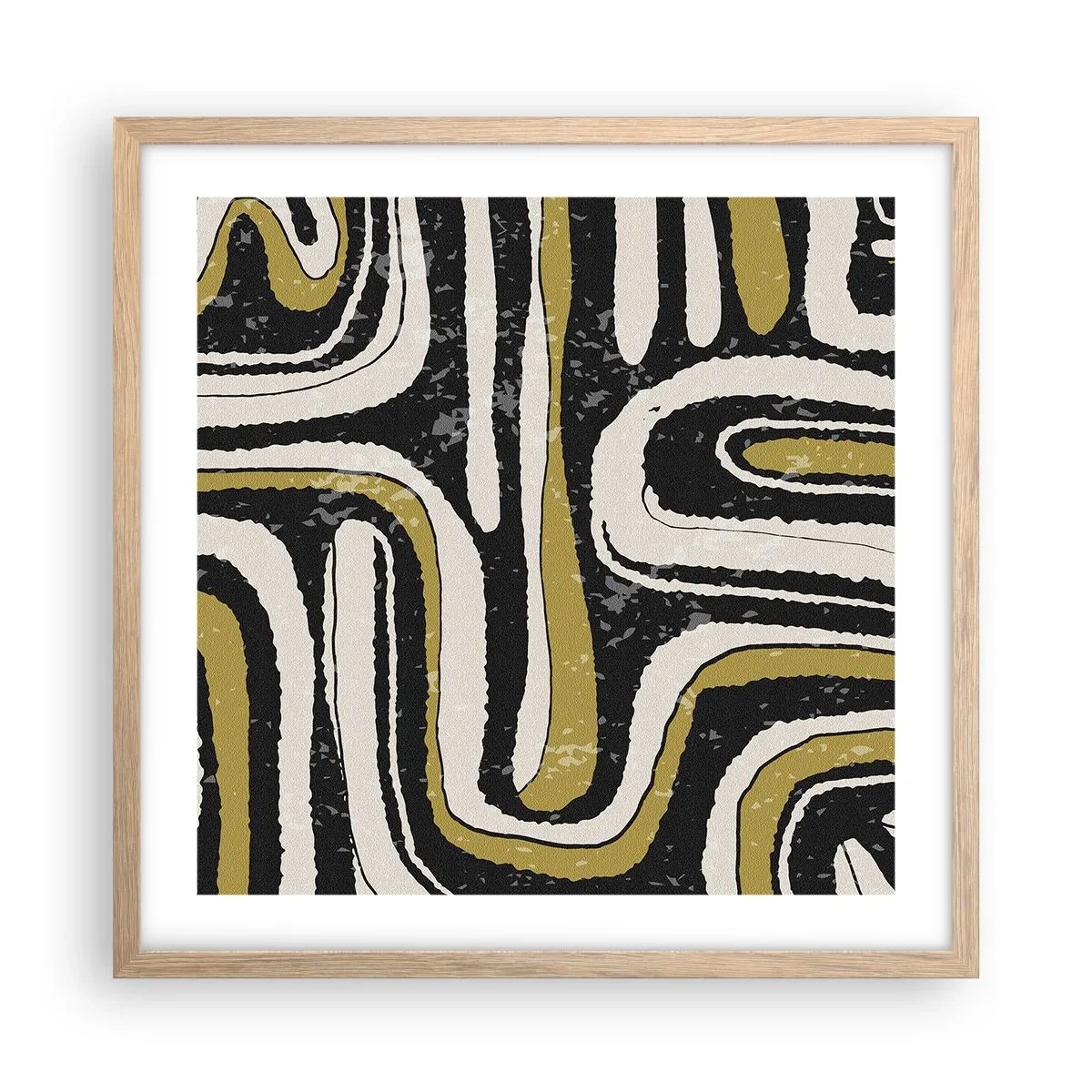 Poster in cornice rovere chiaro - Composizione: strade e vicoli - 50x50 cm