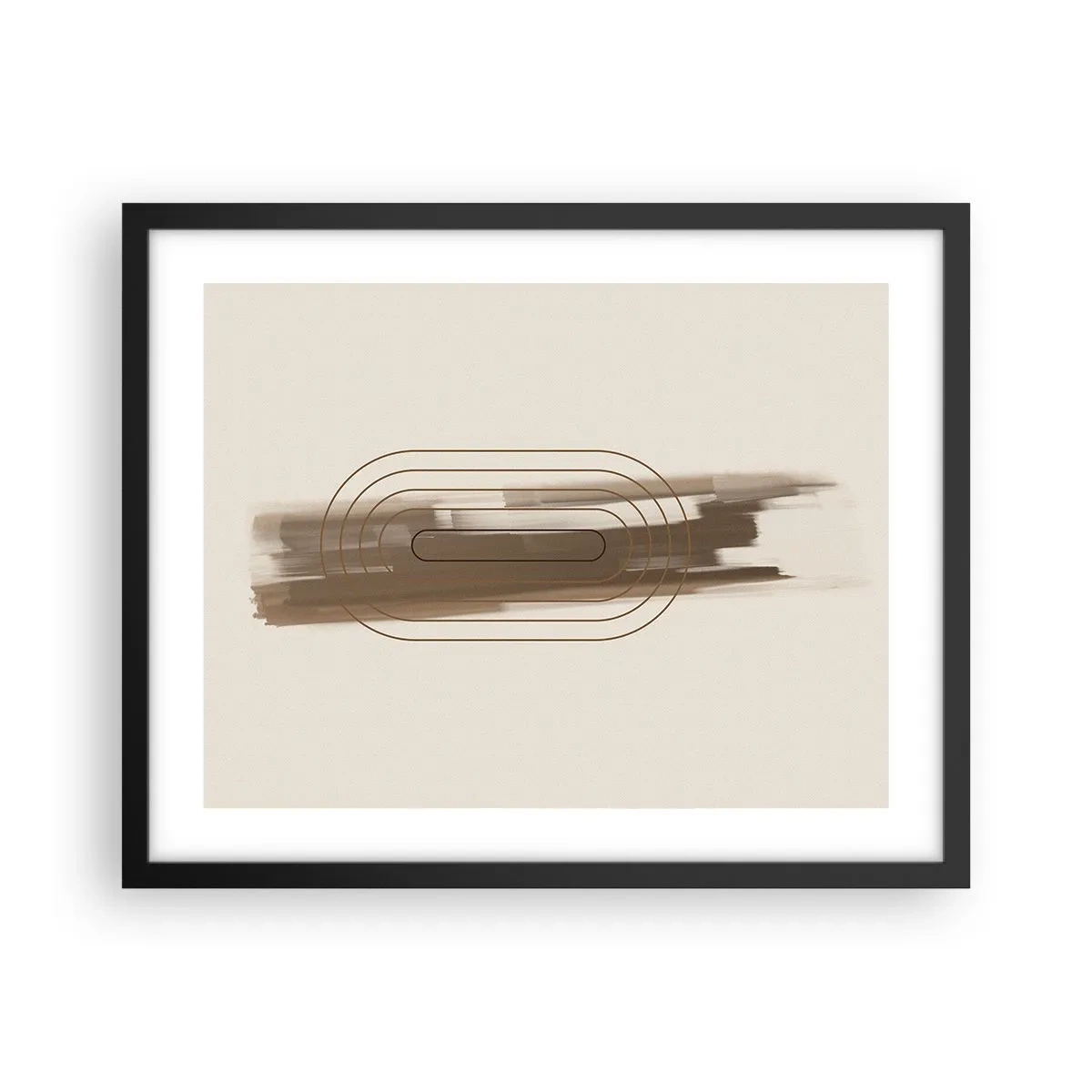 Poster in cornice nera - Un soffio di grigio - 50x40 cm