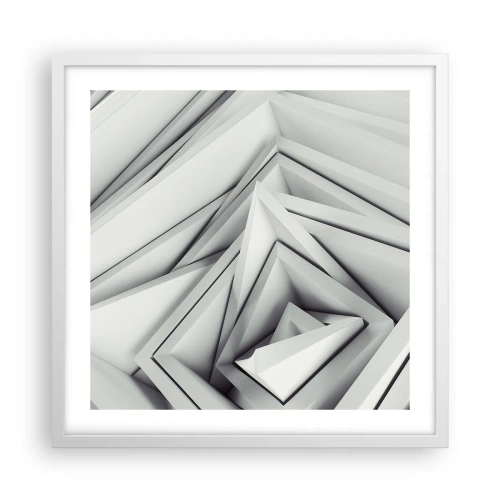 Poster in cornice bianca - Germogli spigolosi - 50x50 cm