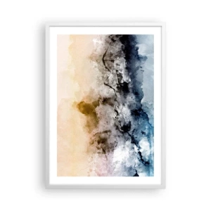 Poster in cornice bianca - Immersi in una nuvola di nebbia - 50x70 cm