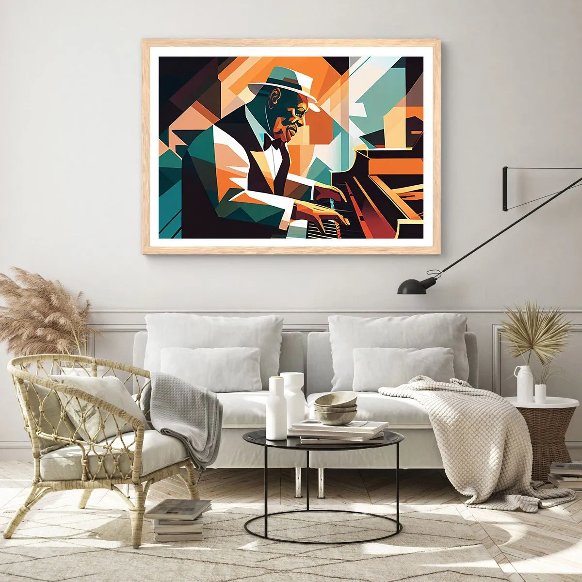 Poster in cornice rovere chiaro - Tutto il jazz - 100x70 cm