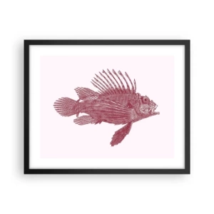 Poster in cornice nera - Abitante di mari esotici - 50x40 cm
