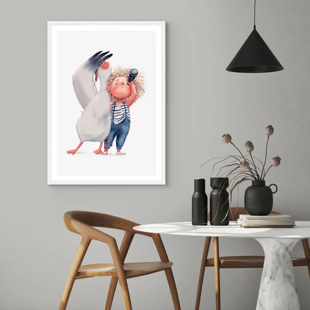 Poster in cornice bianca - Il progetto di un grande viaggio - 30x40 cm