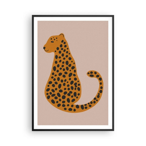 Poster in cornice nera - Il leopardo è un motivo di moda - 70x100 cm