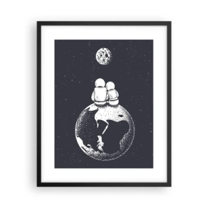 Poster in cornice nera - Love story cosmica - 40x50 cm