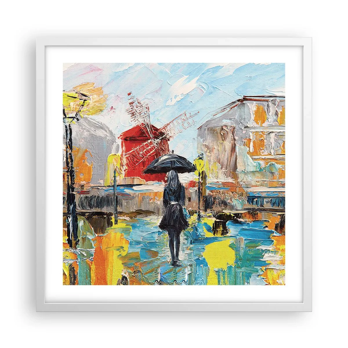 Poster in cornice bianca - Leggende di Parigi - 50x50 cm