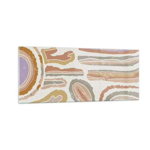 Quadro su vetro - Sezioni colorate - 100x40 cm