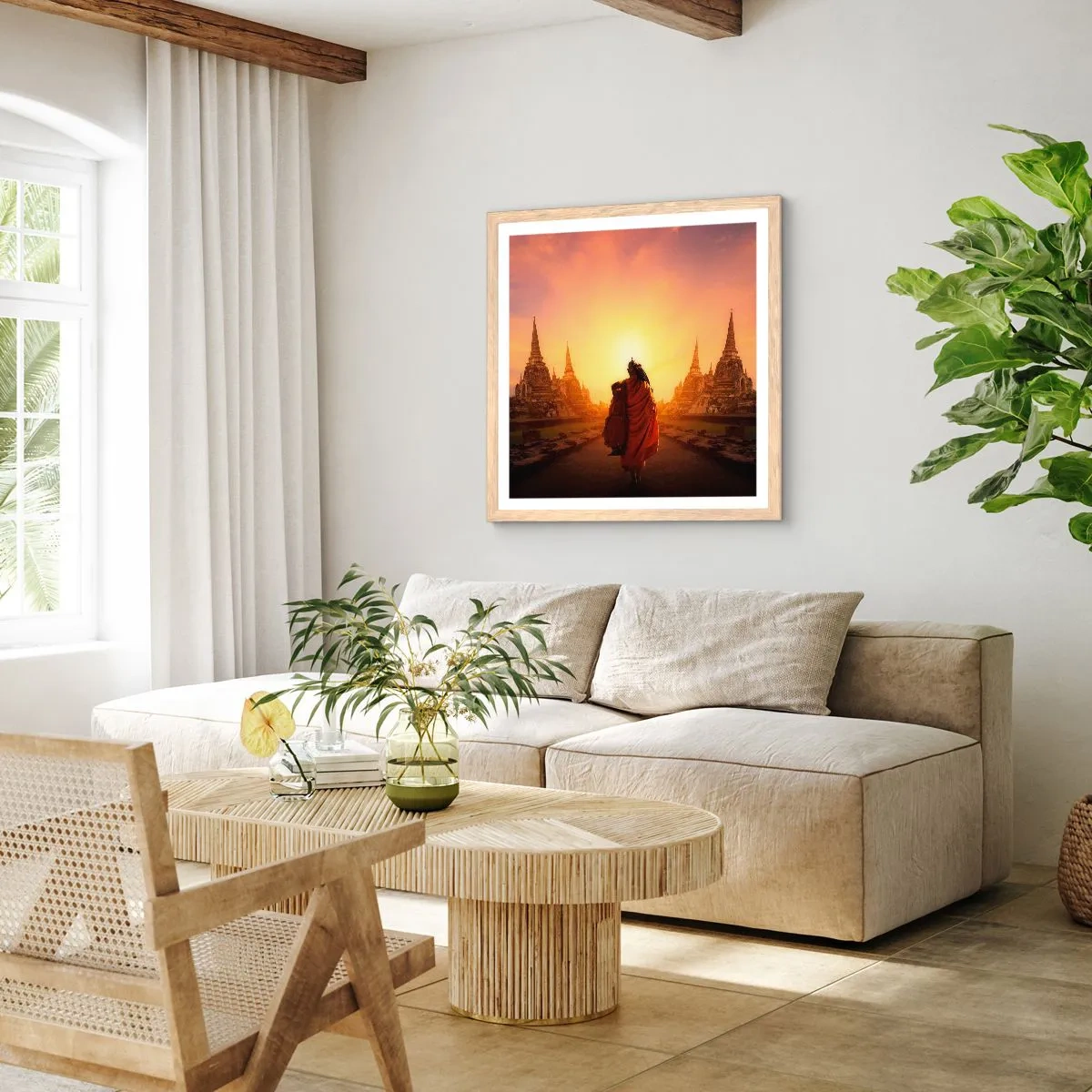 Poster in cornice rovere chiaro - In pace per l'eternità - 40x40 cm