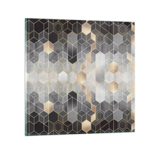 Quadro su vetro - Composizione di diamante - 40x40 cm