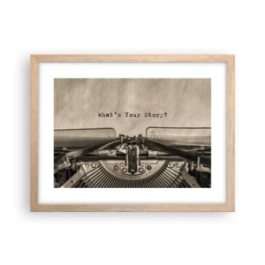 Poster in cornice rovere chiaro - Rispondimi - 40x30 cm