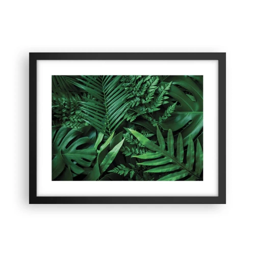 Poster in cornice nera - Avvolti nel verde - 40x30 cm