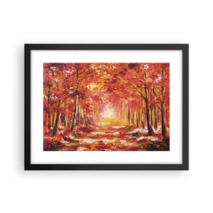 Poster in cornice nera - Foresta di rame - 40x30 cm