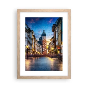 Poster in cornice rovere chiaro - La magia di Cracovia - 30x40 cm