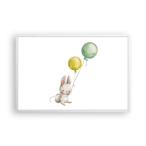 Poster in cornice bianca - Volo anch'io! - 91x61 cm