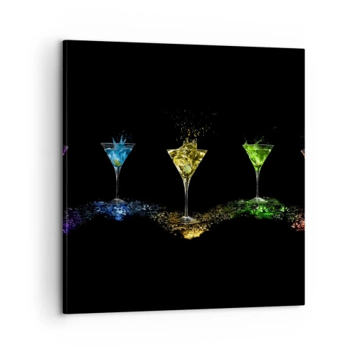 Quadro su tela - Stampe su Tela - I colori della gioia nel mondo dei cristalli - 60x60 cm