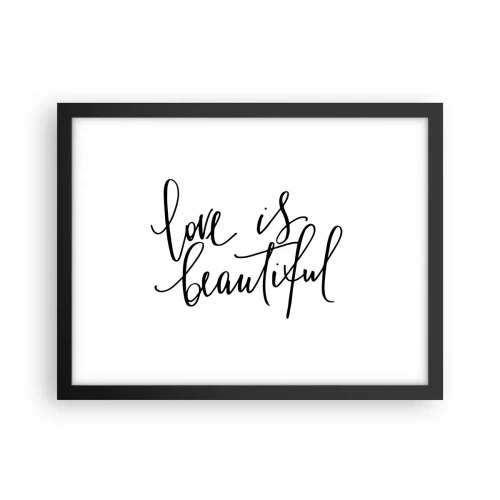 Poster in cornice nera - Leggi e ripeti - 40x30 cm