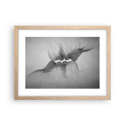 Poster in cornice rovere chiaro - Il bacio del vento - 40x30 cm