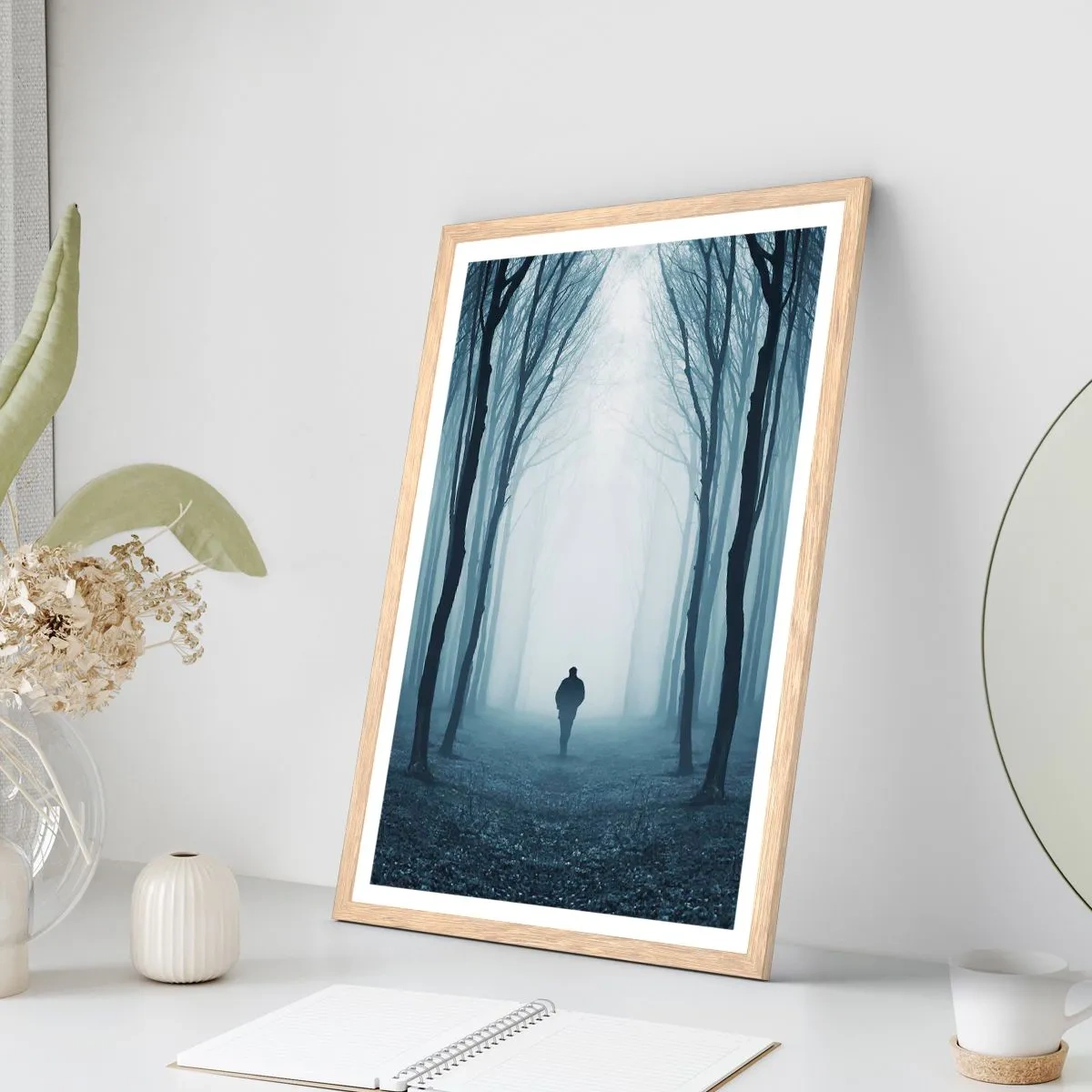 Poster in cornice rovere chiaro - E tutto è semplice e chiaro - 40x50 cm