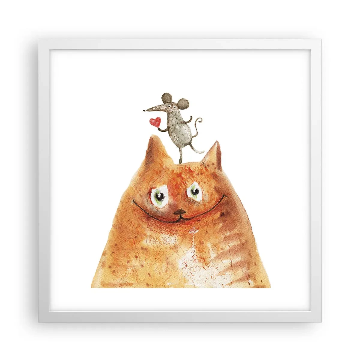 Poster in cornice bianca - I paradossi dell'amore - 40x40 cm