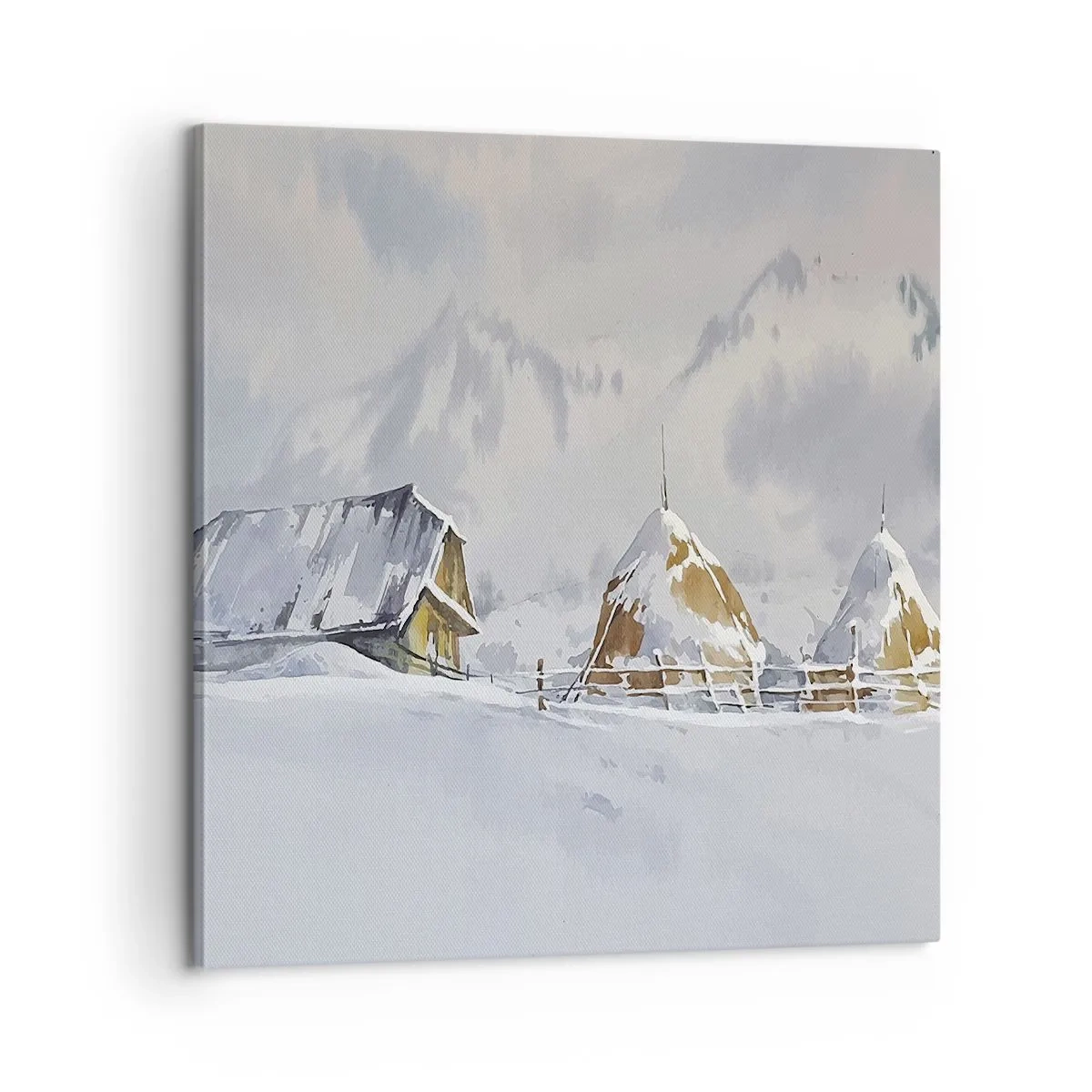 Quadro su tela - Stampe su Tela - Nella valle innevata - 60x60 cm