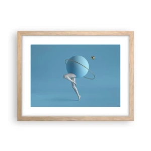 Poster in cornice rovere chiaro - E i pianeti folleggiano - 40x30 cm