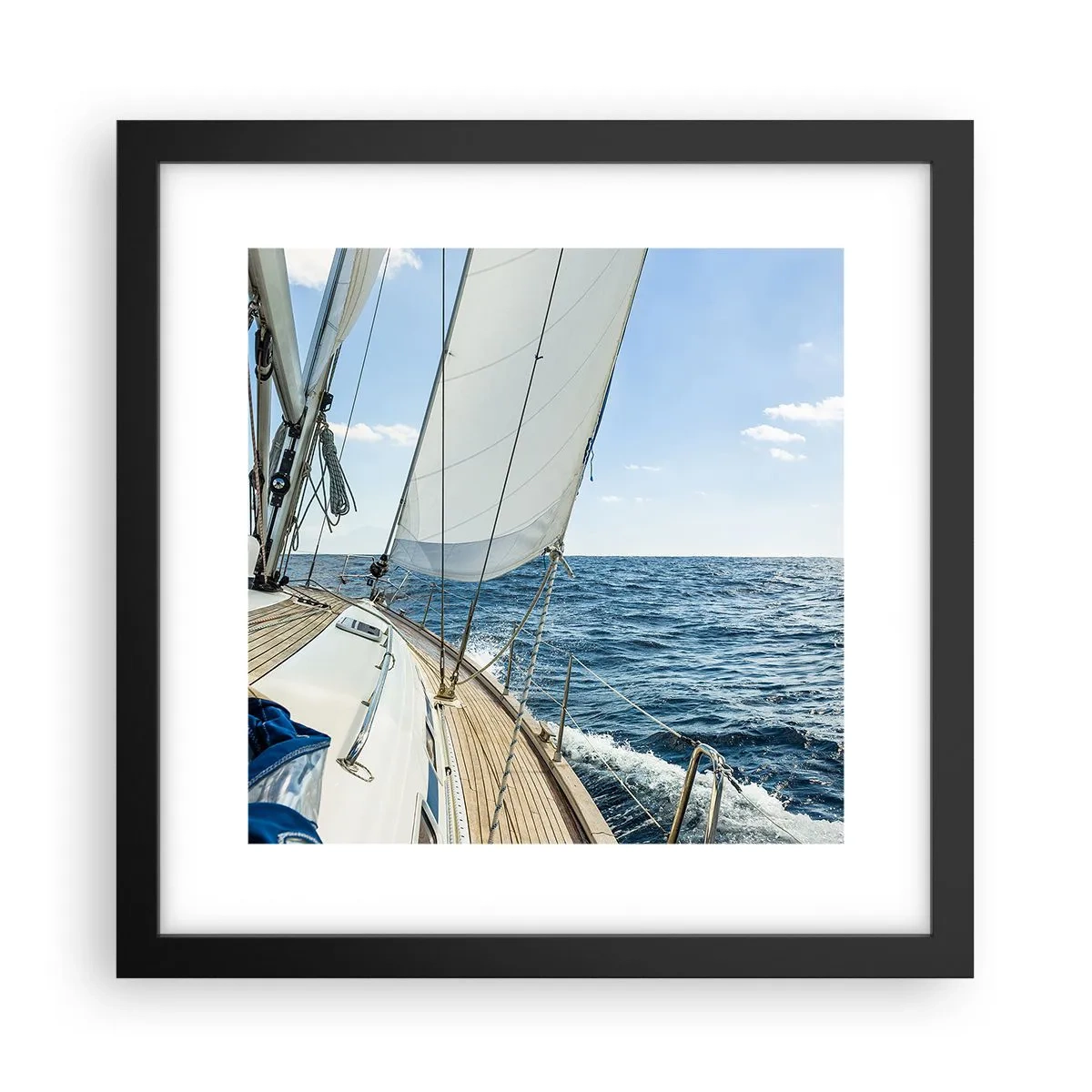 Poster in cornice nera - Benvenuta avventura - 30x30 cm