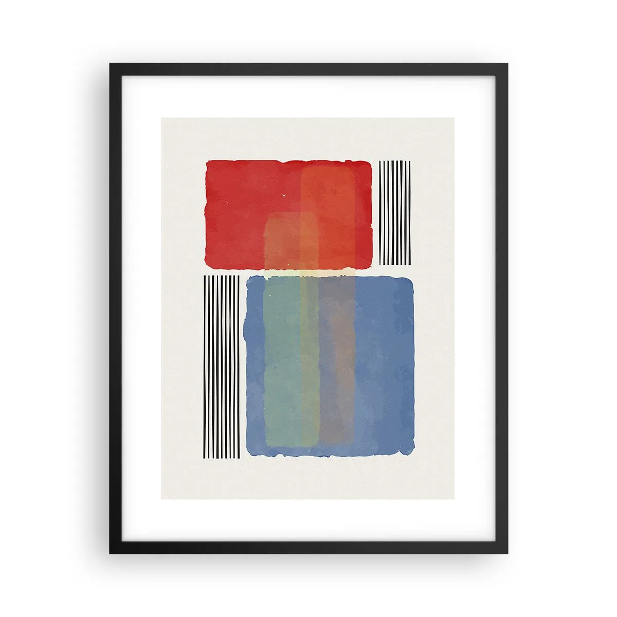 Poster in cornice nera - Spirito e lettera della geometria - 40x50 cm