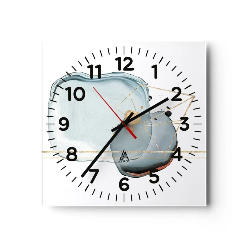 Orologio da parete - Orologio in Vetro - Studio di goccia - 40x40 cm