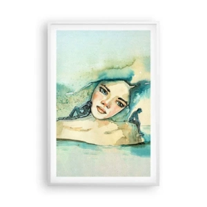 Poster in cornice bianca - Am I blue? - 61x91 cm