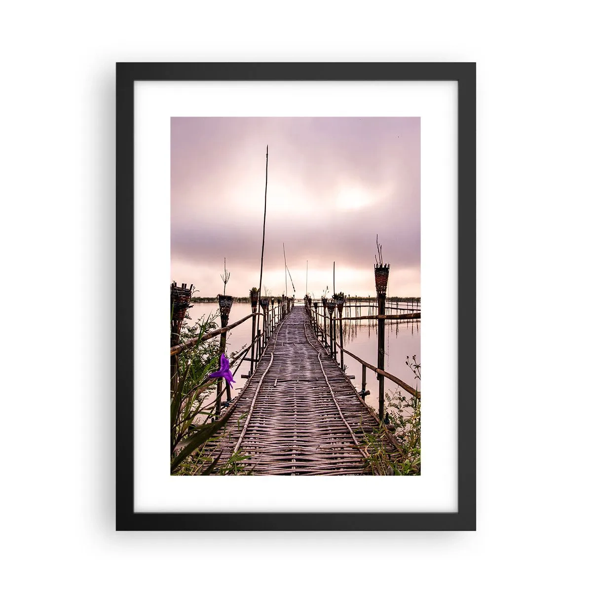 Poster in cornice nera - Pace e silenzio dell'Asia - 30x40 cm