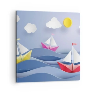 Quadro su tela - Stampe su Tela - Come è bello dondolare tra le onde - 60x60 cm