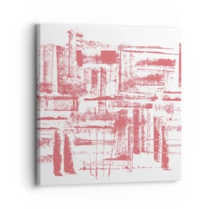 Quadro su tela - Stampe su Tela - Città rossa - 30x30 cm