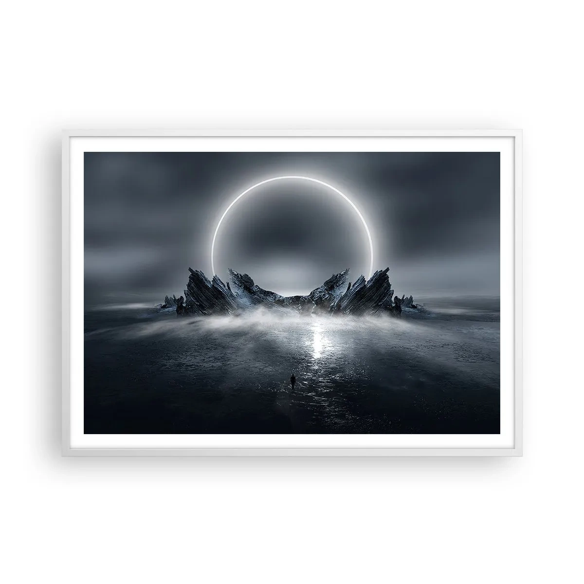 Poster in cornice bianca - La fine del racconto - 100x70 cm