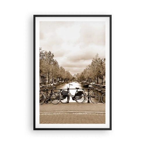 Poster in cornice nera - Atmosfera olandese - 61x91 cm