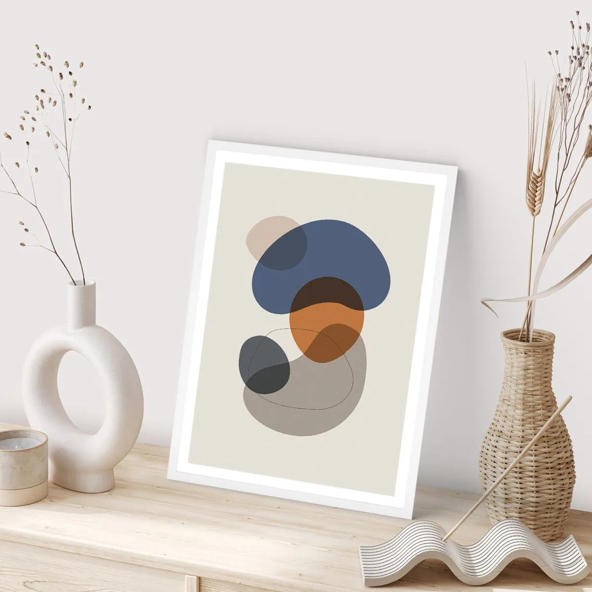 Poster in cornice bianca - Gocce di colore - 70x100 cm