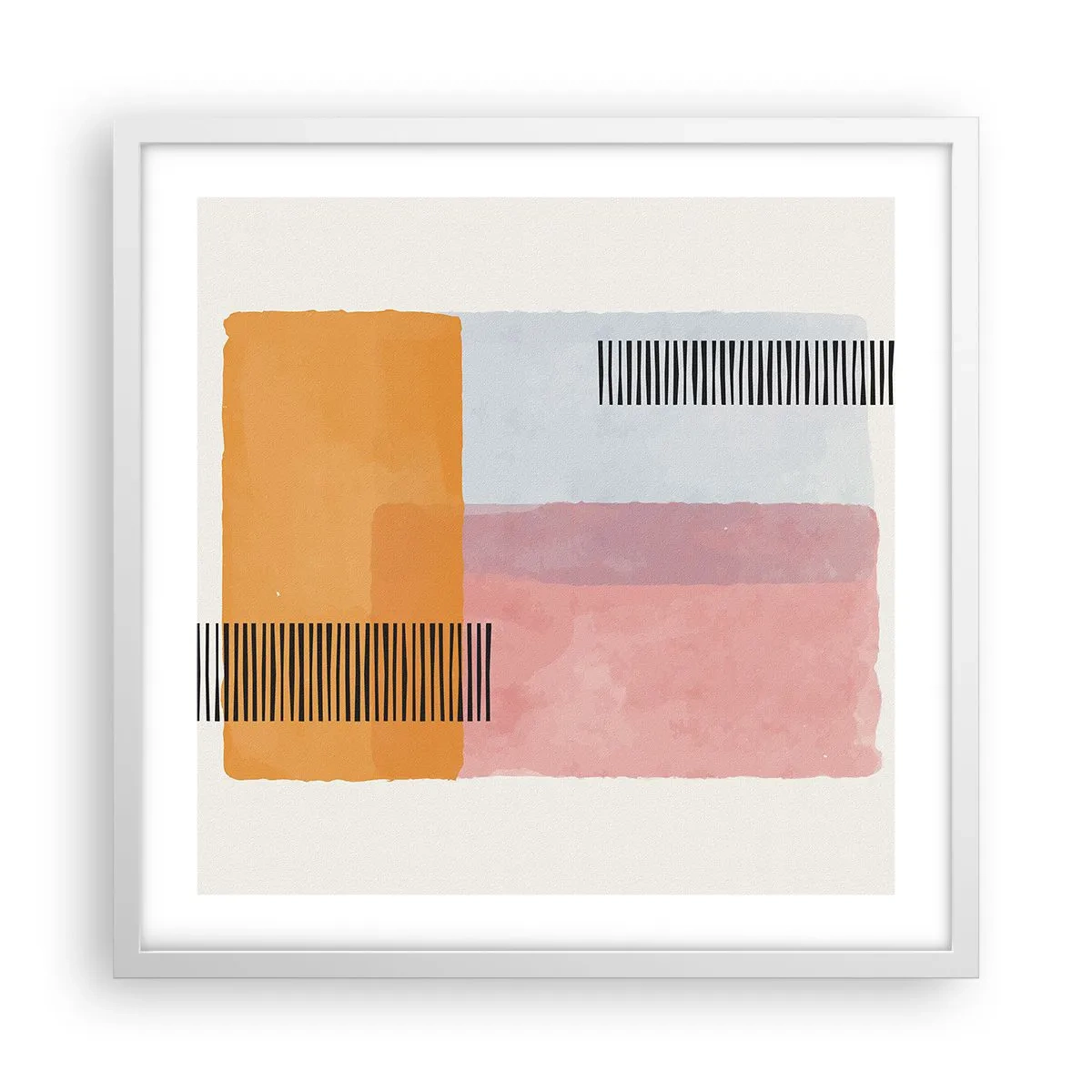 Poster in cornice bianca - Da un angolo all'altro - 50x50 cm