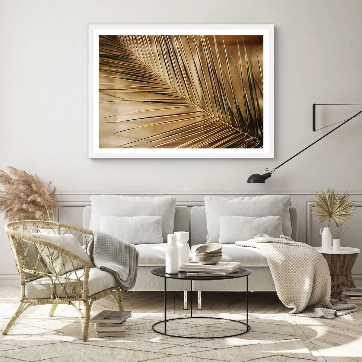 Poster in cornice bianca - Colonnato naturale - 70x50 cm
