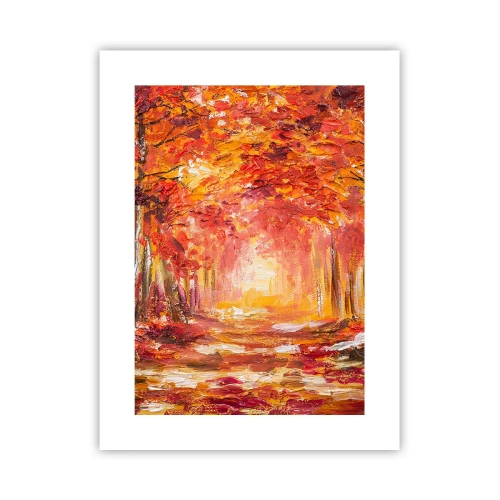 Poster - Foresta di rame - 30x40 cm